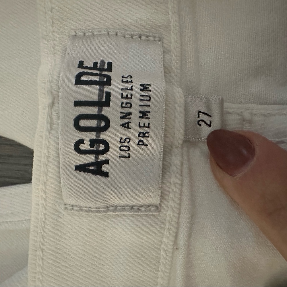 Agolde Riley Raw Hem Cropped Jeans - Picture 6 of 8